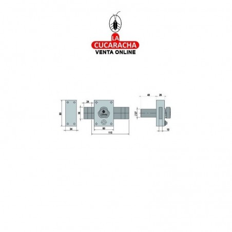 Cerrojo LINCE Iberdrola 3910 - Pintado