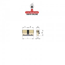 Cilindro LINCE Laton Seguridad C-63 -C-6- 30x30 L-C 2