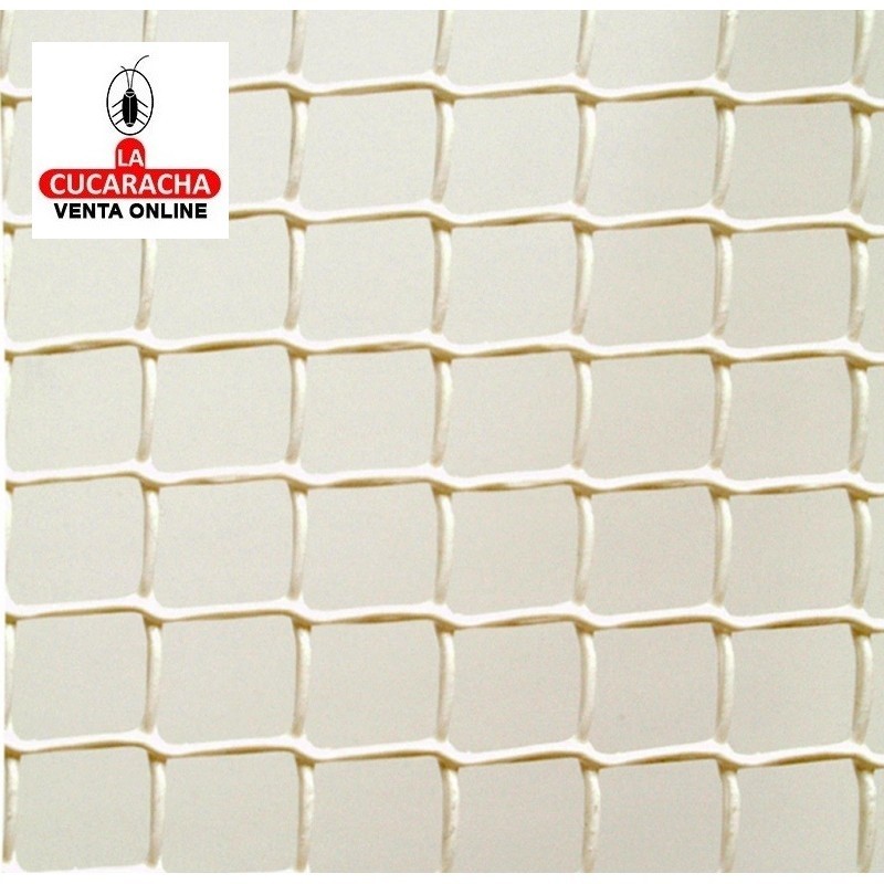 Malla Plastico Cuadranet Blanca 5x5mm. Rollo 25 metros