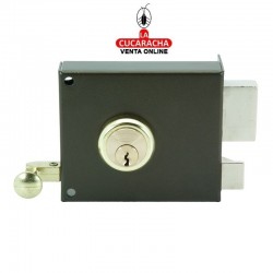 Cerradura ILARGI 125A 10cm. Bombillo Redondo. Mano Derecha