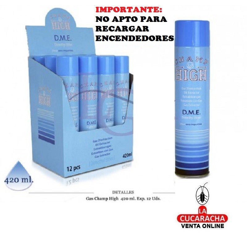 GAS CHAMP HIGH D.M.E. 420 ML 12 UDS GAS CHAMP HIGH D.M.E. 420 ML 12 UDS
