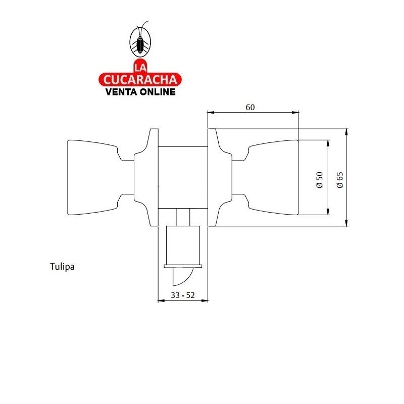 Cerradura TESA Pomo 3500 Unific.-Lat.-Mate Cerradura TESA Pomo 3500 Unific.-Lat.-Mate