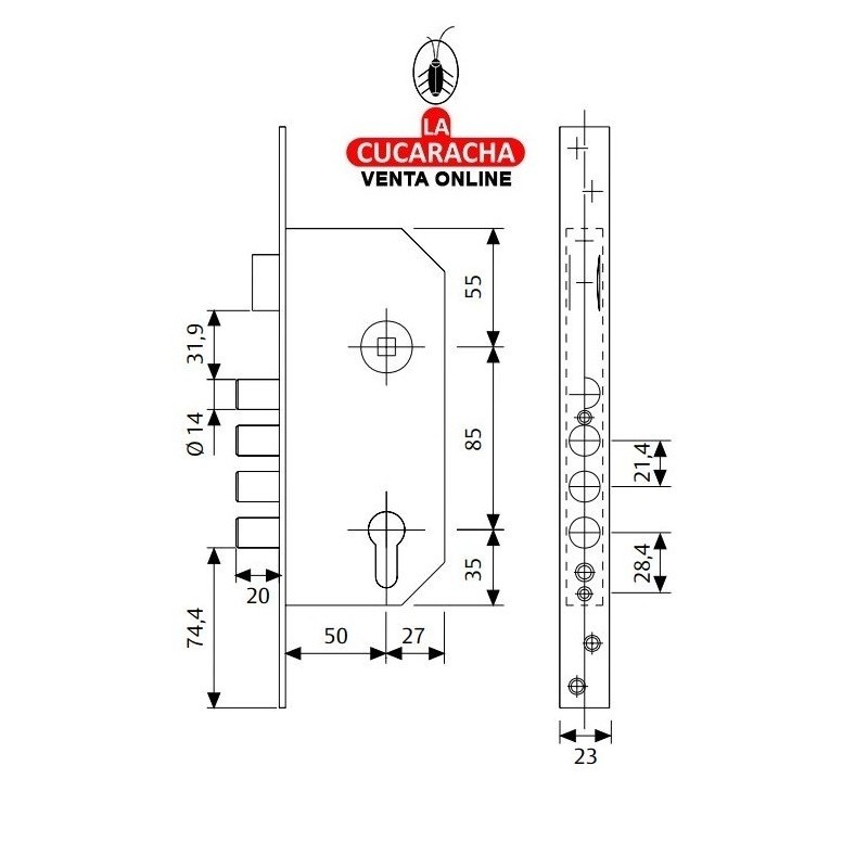 Cerradura TESA R-100 B566E Cerradura TESA R-100 B566E
