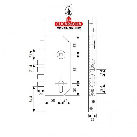 Cerradura TESA R-100 B566E Cerradura TESA R-100 B566E