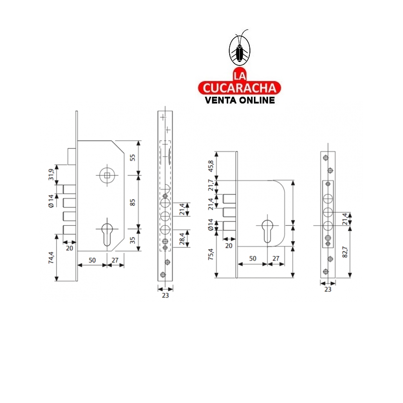Cerradura TESA R-200 B566L Cerradura TESA R-200 B566L
