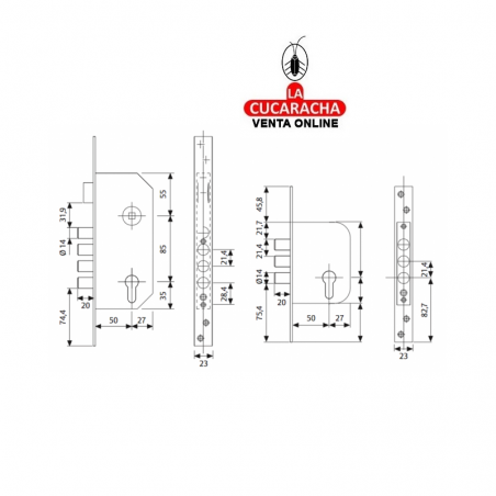Cerradura TESA R-200 B566L Cerradura TESA R-200 B566L