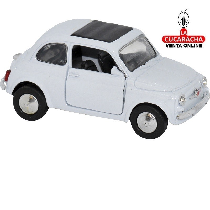 Miniatura Fiat 500, Modelo 1965, Color blanco, Escala 1:32