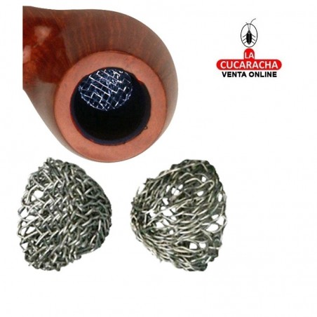 Pack 10 rejillas metálicas para evitar obstrucciones en la cazoleta de las pipas Pack 10 rejillas metálicas para evitar obstrucciones en la cazoleta de las pipas