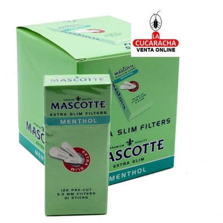 Filtros MASCOTTE 5.3mm. Pre-Cut Mentol Caja 126.