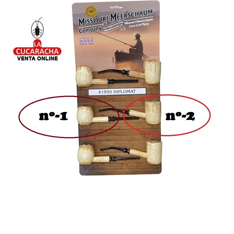 pipas Missouri, hecha con mazorca de maíz, modelo Diplomat, para filtro 6mm