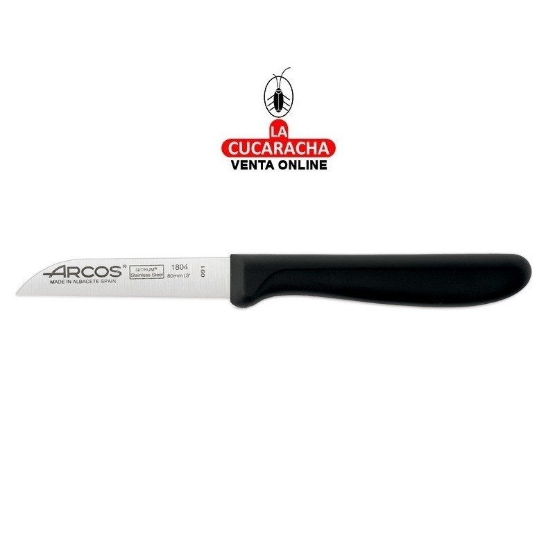 12 Cuchillos Mondador 8cm. Mango Negro- 188400 ARCOS.