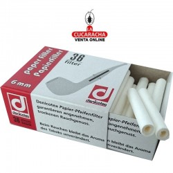 12 cajitas de filtros para pipa 6mm de papel DENICOTEA. 2