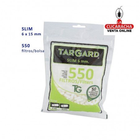 Bolsa de 550 Filtros 6mm. TarGard. Bolsa de 550 Filtros 6mm. TarGard.