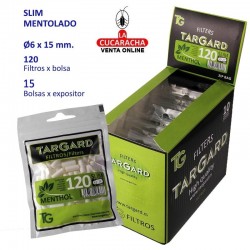 Bolsa de 120 Filtros Menthol 6mm. TarGard.