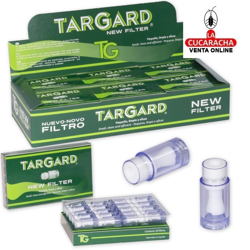 Expositor con 24 cajas de 20 filtros TG Tar Gard New