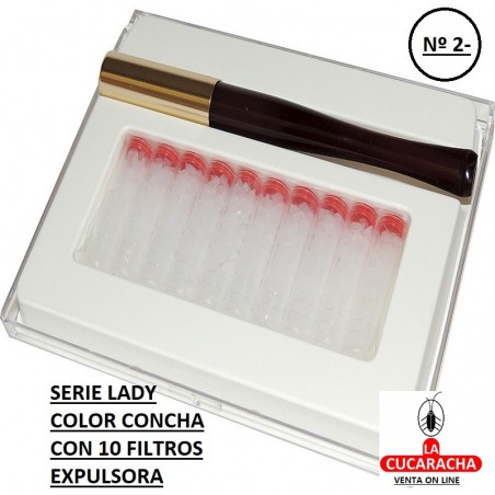 BOQUILLA DENICOTEA CIGARRILLOS SERIE LADY color concha