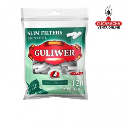 Bolsa 120 Filtros Guliwer mentol 6mm.