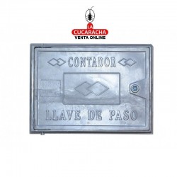 TAPA CONTADOR AGUA ALUMINIO 25X35