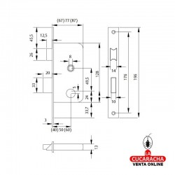 Cerradura TESA 2010-P HL.