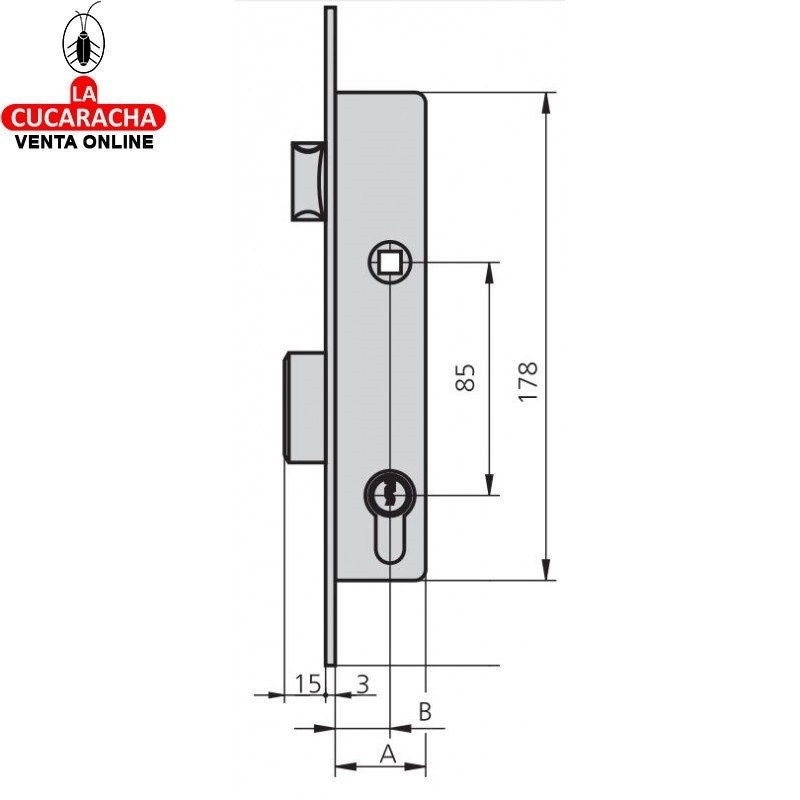 Cerradura CVL 1984-5 Cilindro Laton