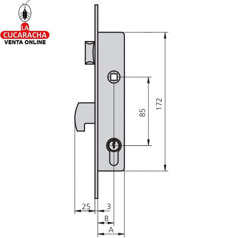 Cerradura CVL 1990-20 Niquel 