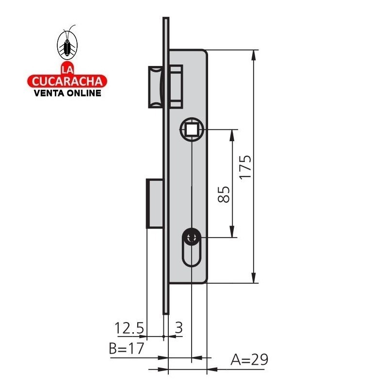 Cerradura 1975-0 C-N- CVL.
