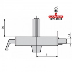 Cerradura Esmaltada 1125A-8- CVL- Derecha. 2