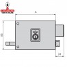 Cerradura Esmaltada 1125A-8- CVL- Derecha.