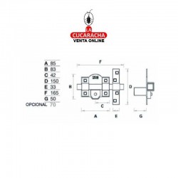 Cerrojo Niquel 301-LP-80 Com. Seg. FAC. 2