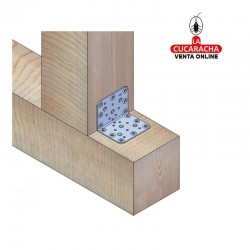 Placa Angulo Acero 100mm. Modelo 304 Bicromatada AMIG. 3 Medidas.