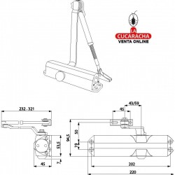 Cierre Dorcas Negro DC2-202 S-Retenedor. 2