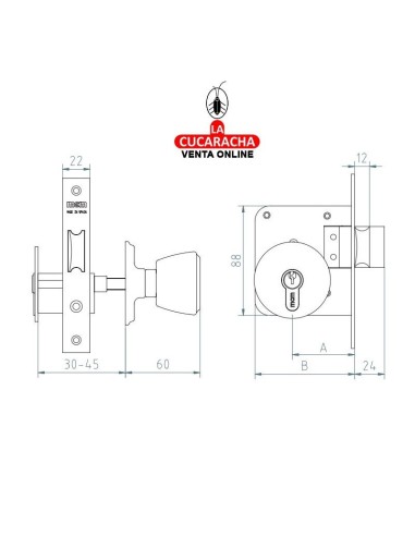 Cerradura MCM Pomo 1561