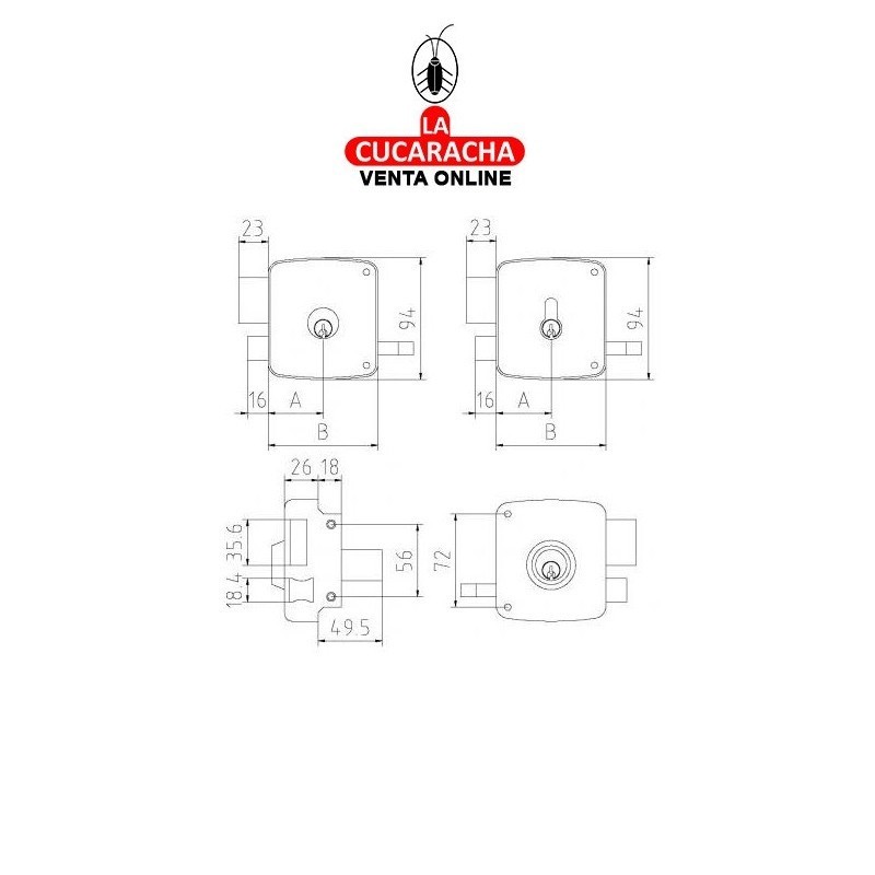 Cerradura MCM 2525-PR