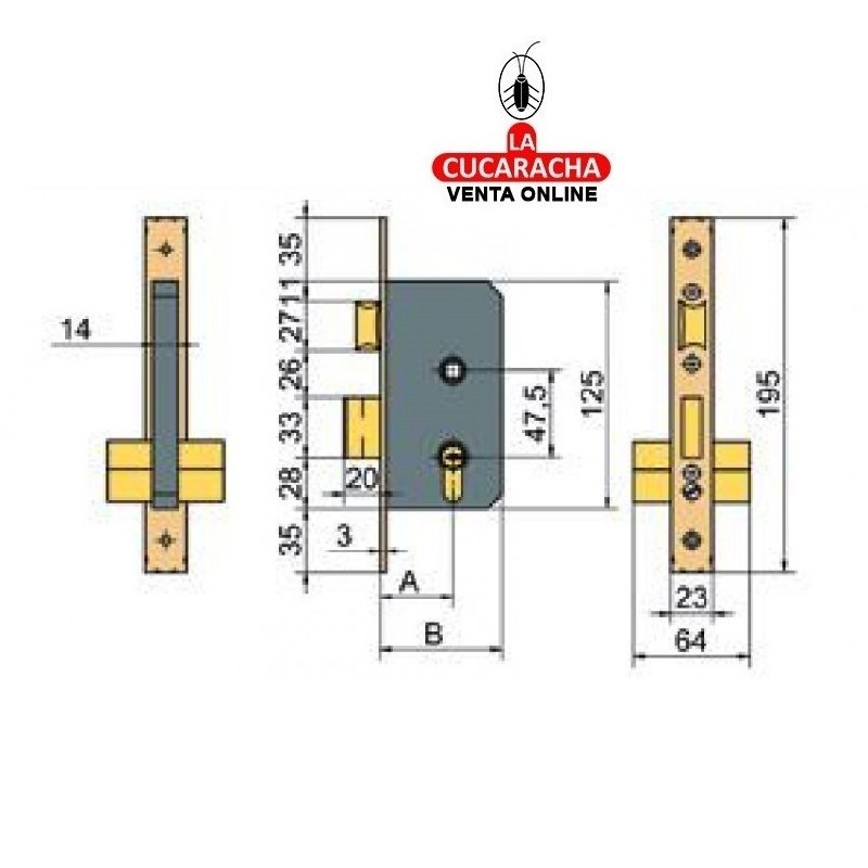 LINCE Cerradura 5801-35 HL