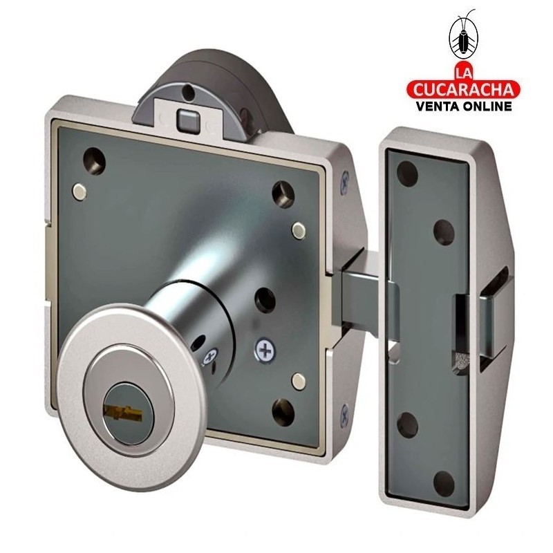 LINCE Cerrojo 7930-RSA-Alarma Cromado.