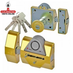 LINCE Cerrojo 7930-RSA-Alarma Latonado.