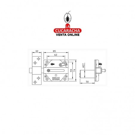 IFAM Cerrojo CS88SC Pasador Cromo.