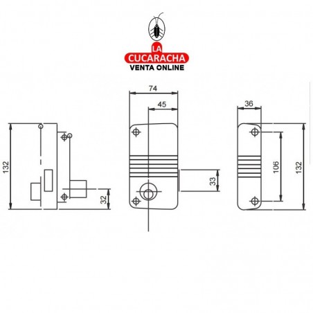 Cerradura de sobreponer para Cancela ISEO Modelo 4950