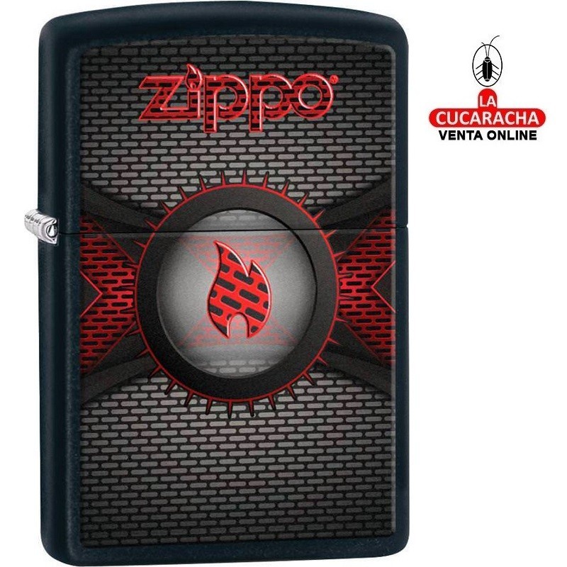 ZIPPO Encendedor Metallic Flame Logo.