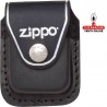 Funda en piel para encendedor Zippo, color negro