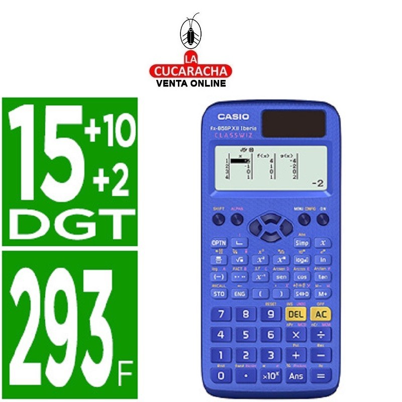 CASIO Calculadora fx-85spx ii classwiz cientifica 293 funciones.