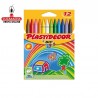 Lapices Cera PLASTIDECOR Caja 12 Colores.