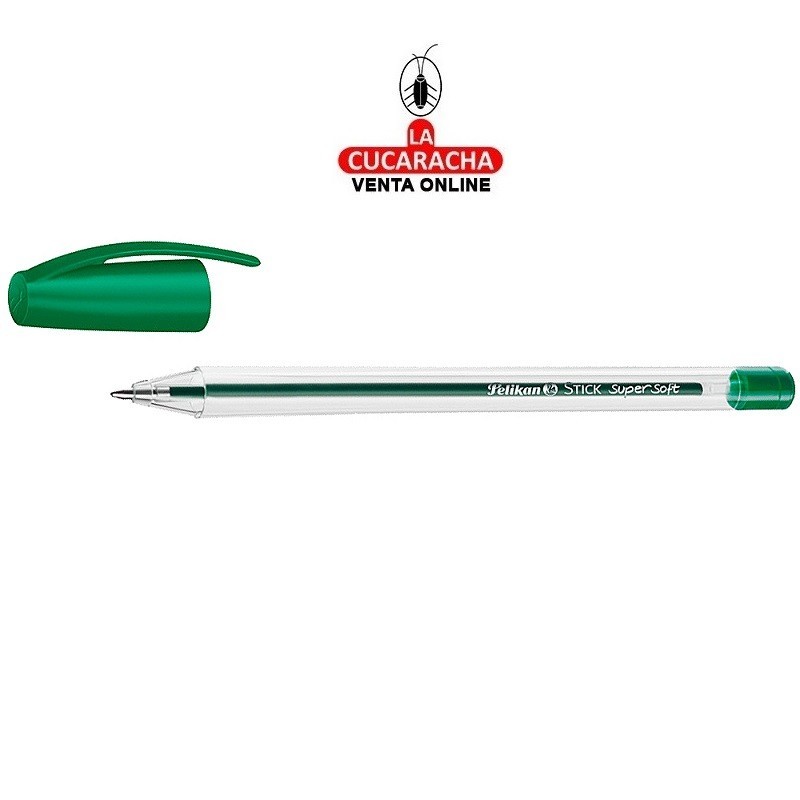 PELIKAN-Pack 50- Boligrafo Stick Super Soft Verde.-