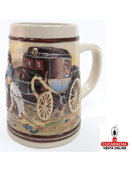 Jarra cerámica motivo Carruaje.