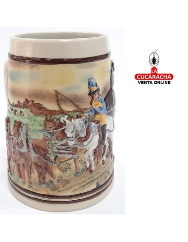 Jarra cerámica motivo Carruaje.