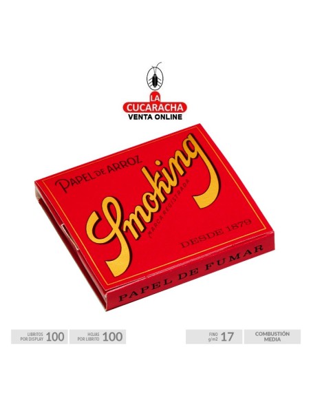 smoking-Caja 100 libros ARROZ-Papel Liar 49 hojas 1.1/4.