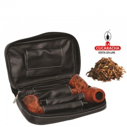 BOLSA NEGRA 3 PIPAS FUMAR TABACO Y ACCESORIOS