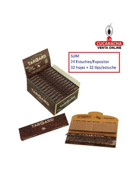 targard-Caja 24 Libros Papel liar 32 hojas 110mm.Slim CRAFT MAS 32 tips.
