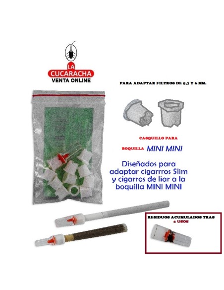 targard-Bolsa 10 casquillos reductores boquilla cigarrillo Mini Mini.