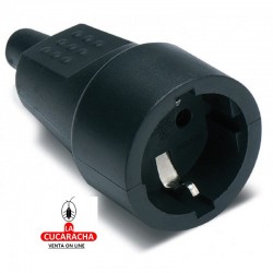 BASE ENCHUFE MOVIL 16-A CAUCHO NEGRO
